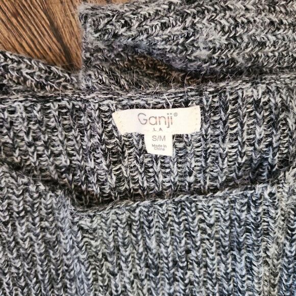 Ganji LA Black and White Sequin Sweater Size S/M - Picture 5 of 6